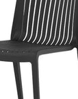 Set of Two Taupe Heavy Duty Plastic Outdoor Stacking Dining Chairs