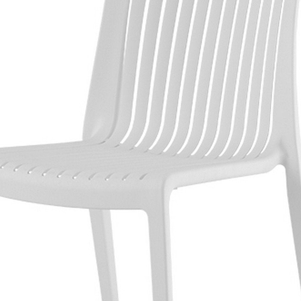 Set of Two Taupe Heavy Duty Plastic Outdoor Stacking Dining Chairs