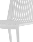Set of Two Taupe Heavy Duty Plastic Outdoor Stacking Dining Chairs