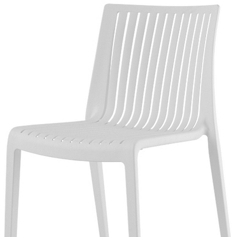 Set of Two Taupe Heavy Duty Plastic Outdoor Stacking Dining Chairs
