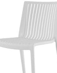 Set of Two Taupe Heavy Duty Plastic Outdoor Stacking Dining Chairs