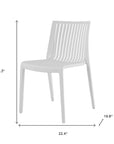 Set of Two Taupe Heavy Duty Plastic Outdoor Stacking Dining Chairs