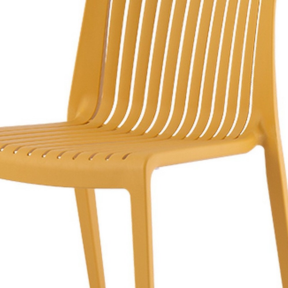 Set of Two Taupe Heavy Duty Plastic Outdoor Stacking Dining Chairs