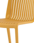 Set of Two Taupe Heavy Duty Plastic Outdoor Stacking Dining Chairs