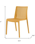 Set of Two Taupe Heavy Duty Plastic Outdoor Stacking Dining Chairs