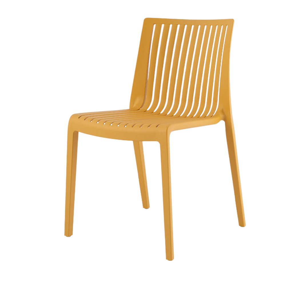Set of Two Taupe Heavy Duty Plastic Outdoor Stacking Dining Chairs