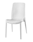 Set of Four Black Heavy Duty Plastic Outdoor Stacking Dining Chairs