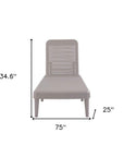 75" Taupe Heavy Duty Plastic Outdoor Stacking Chaise Lounge