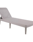75" Taupe Heavy Duty Plastic Outdoor Stacking Chaise Lounge