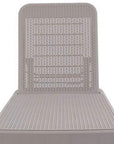 75" Taupe Heavy Duty Plastic Outdoor Stacking Chaise Lounge