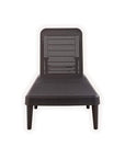 75" Black Heavy Duty Plastic Outdoor Stacking Chaise Lounge