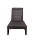 75" Black Heavy Duty Plastic Outdoor Stacking Chaise Lounge