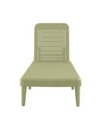 75" Black Heavy Duty Plastic Outdoor Stacking Chaise Lounge