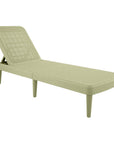 75" Black Heavy Duty Plastic Outdoor Stacking Chaise Lounge