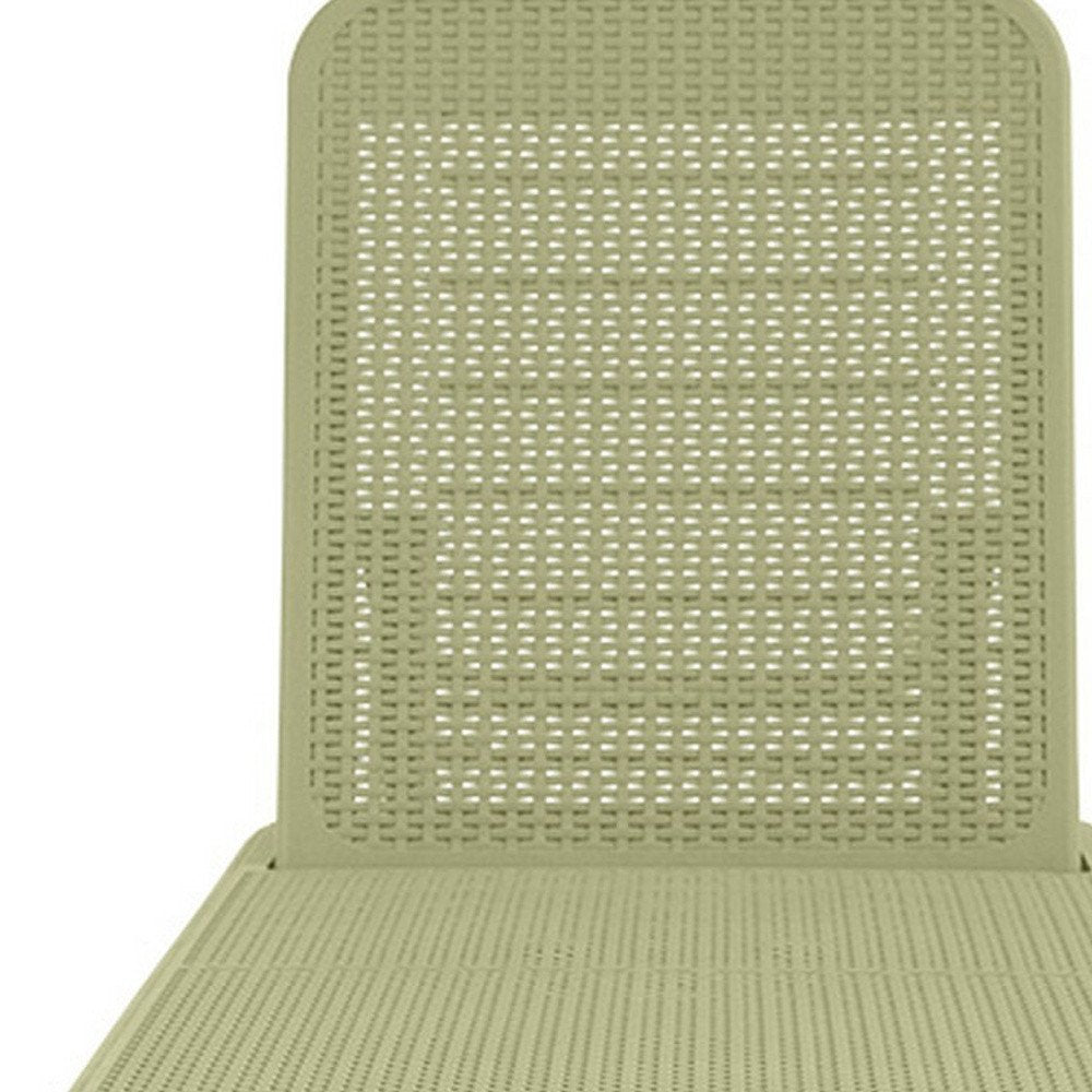 75" Black Heavy Duty Plastic Outdoor Stacking Chaise Lounge