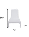 75" Black Heavy Duty Plastic Outdoor Stacking Chaise Lounge