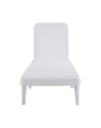 75" Black Heavy Duty Plastic Outdoor Stacking Chaise Lounge