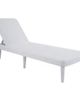 75" Black Heavy Duty Plastic Outdoor Stacking Chaise Lounge