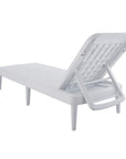75" Black Heavy Duty Plastic Outdoor Stacking Chaise Lounge