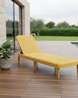 75" Black Heavy Duty Plastic Outdoor Stacking Chaise Lounge