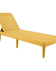 75" Black Heavy Duty Plastic Outdoor Stacking Chaise Lounge