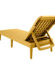 75" Black Heavy Duty Plastic Outdoor Stacking Chaise Lounge