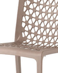 Set of Two Gray Heavy Duty Plastic Outdoor Stacking Dining Chairs