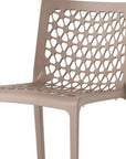 Set of Two Gray Heavy Duty Plastic Outdoor Stacking Dining Chairs