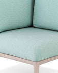 31" Sea Green Heavy Duty Plastic Outdoor Modular with Sea Green Cushion