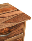 30" Natural Solid Wood Three Drawers Filing Cabinet