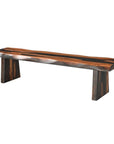 75" Brown Solid Wood Live Edge Dining Bench