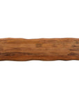 68" Brown Solid Wood Live Edge Dining Bench