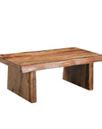 51" Brown Solid Wood Live Edge Coffee Table
