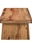 51" Brown Solid Wood Live Edge Coffee Table