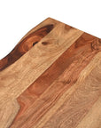 51" Brown Solid Wood Live Edge Coffee Table