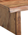 51" Brown Solid Wood Live Edge Coffee Table