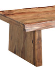 51" Brown Solid Wood Live Edge Coffee Table