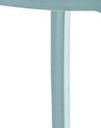 Set of Two 30" Baby Blue Heavy Duty Plastic Low Back Outdoor Bar Height Chairs