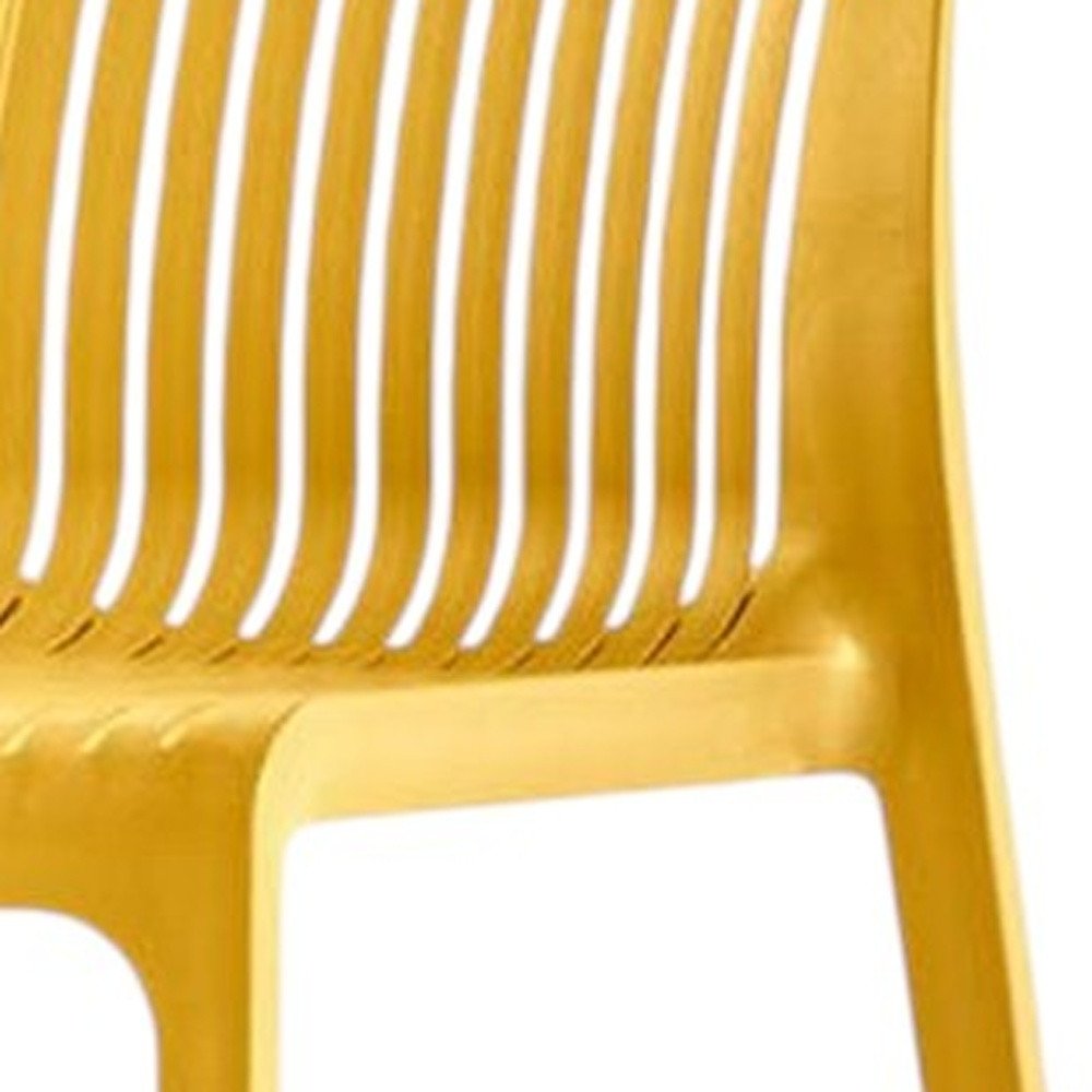 Set of Two 30" White Heavy Duty Plastic Low Back Outdoor Bar Height Chairs