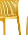 Set of Two 30" White Heavy Duty Plastic Low Back Outdoor Bar Height Chairs