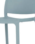 Set of Two 30" Baby Blue Heavy Duty Plastic Low Back Outdoor Bar Height Chairs