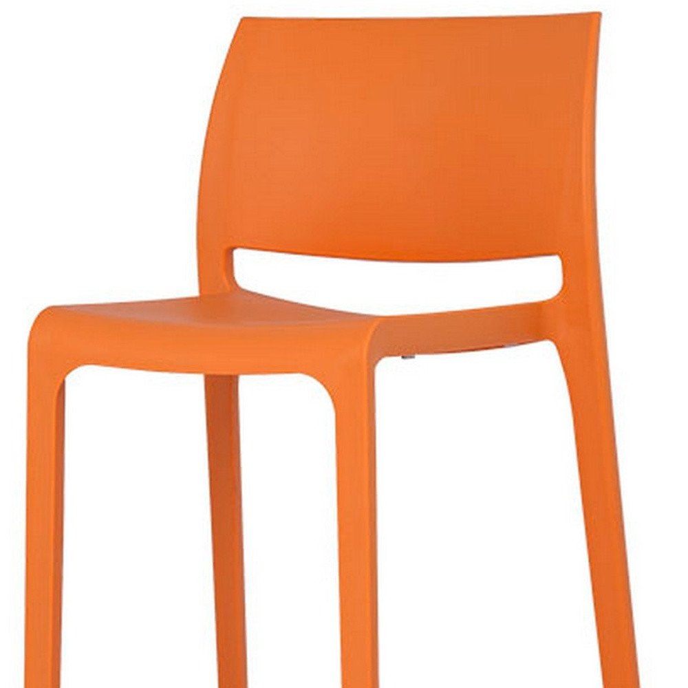 Set of Two 30" Taupe Heavy Duty Plastic Low Back Outdoor Bar Height Chairs