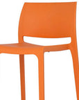 Set of Two 30" Taupe Heavy Duty Plastic Low Back Outdoor Bar Height Chairs