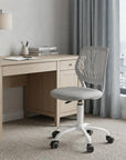 Gray and Black Adjustable Height Swivel Rolling Office Chair