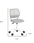 Gray and Black Adjustable Height Swivel Rolling Office Chair