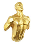 6" X 4" Gold Resin Bursting Man Hanging Dimensional Sculpture