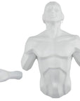 6" X 4" White Resin Bursting Man Hanging Dimensional Sculpture