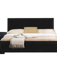 Two Piece Black Solid and Manufactured Wood Bedroom Set