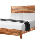 Three Piece Brown Solid Wood Bedroom Set