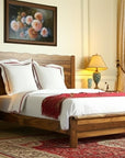 Three Piece Brown Solid Wood Bedroom Set